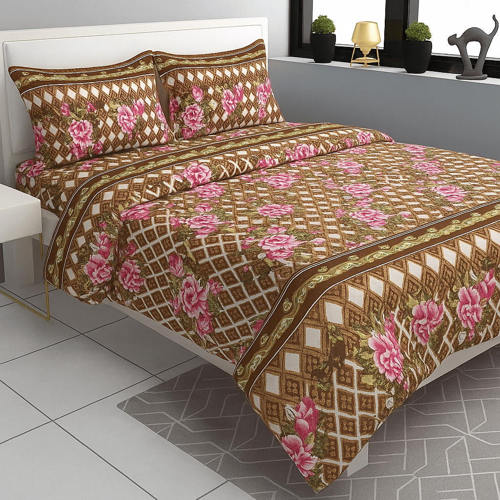 Sweep Fleece 1 Double Queen Bedsheet with 2 Pillow Covers ( Coffee Brown )     			Sweep Fleece 1 Double Queen Bedsheet with 2 Pillow Covers ( Coffee Brown )