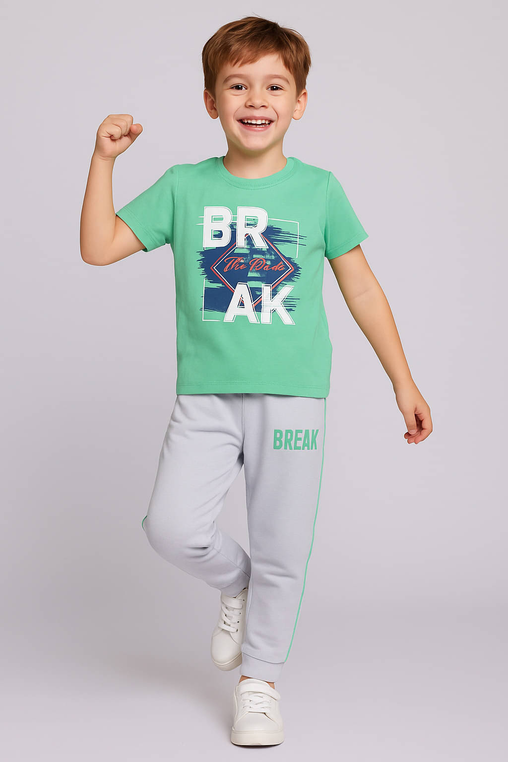 Todd N Teen Pack of 1 Boys Cotton T-Shirt & Trackpants Set ( Green )     			Todd N Teen Pack of 1 Boys Cotton T-Shirt & Trackpants Set ( Green )