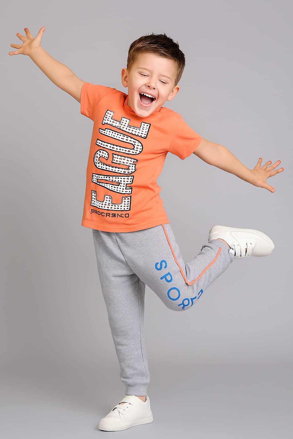     			Todd N Teen Pack of 1 Boys Cotton T-Shirt & Trackpants Set ( Pink )