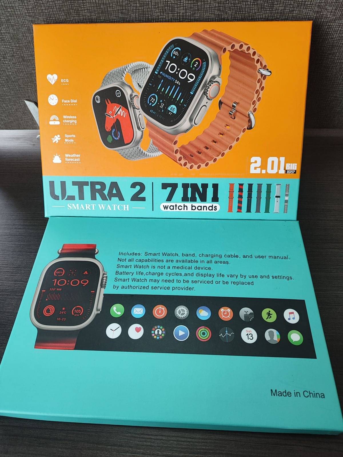     			Ultra2  Smart Watch With 7 in 1 Straps