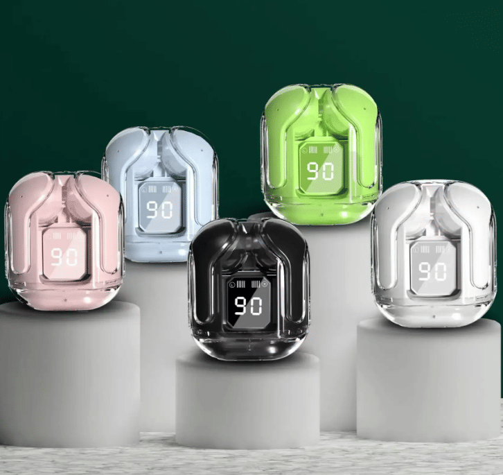     			Ultrapods 2 pro TWS Earbud, Bluetooth Earbuds with Display, Transparent Design, 30 Hrs Playtime with Fast Charging, Bluetooth 5.3 + ENC, 13mm HD BASS Drivers, Built-in Mic (Random Colour MULTICOLOUR)