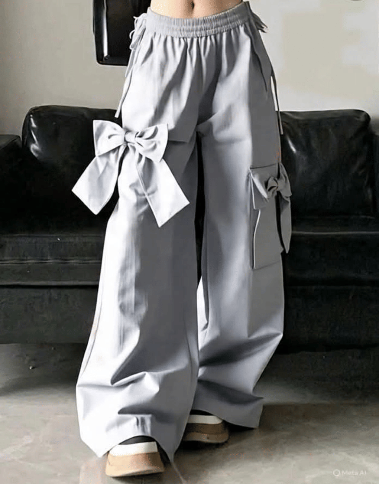     			VEAMOS Women Polyester Korean Trousers ( Grey )