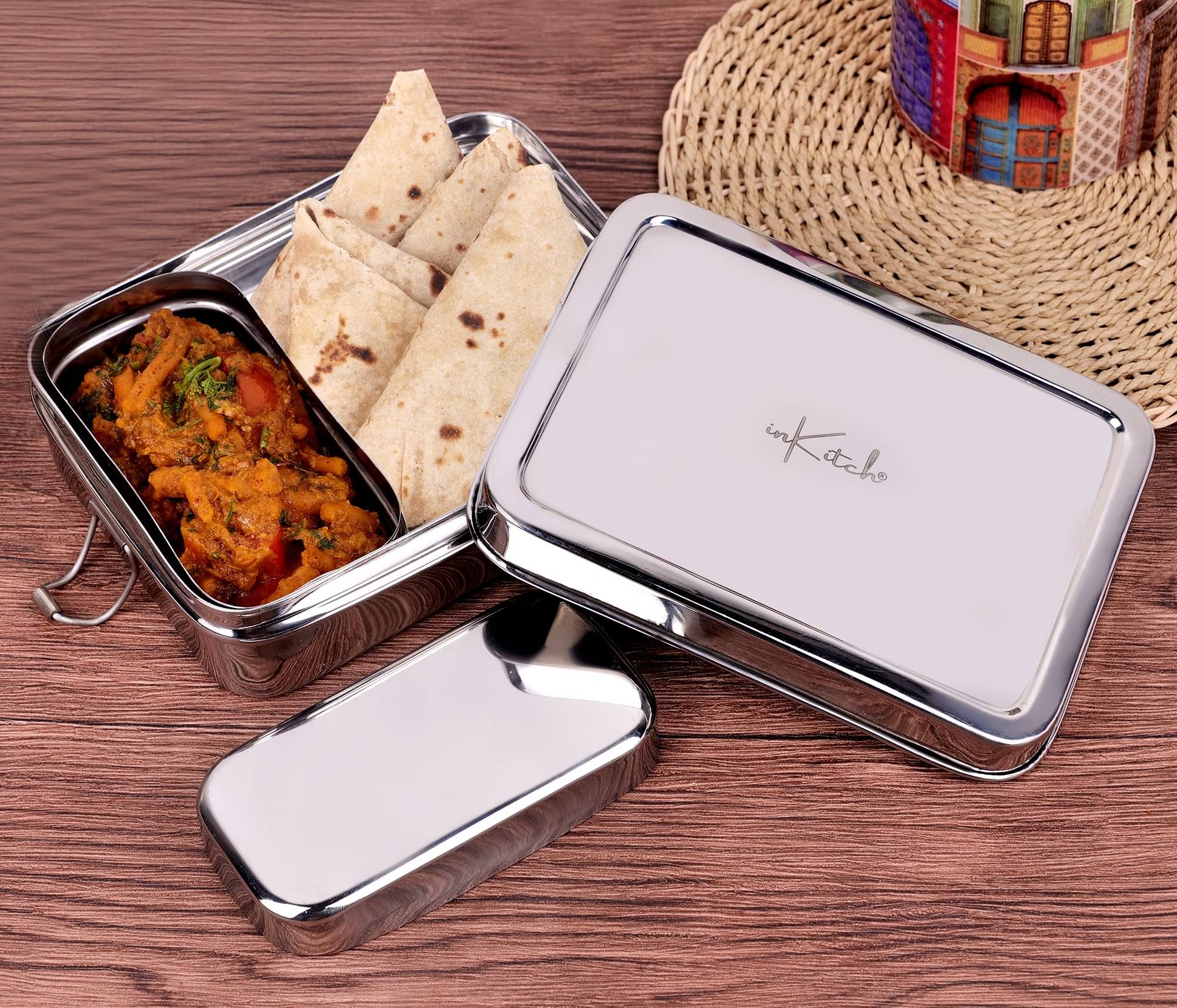 inKitch Stainless Steel Lunch Box Stainless Steel Lunch Box 1 - Container ( Pack of 1 ) inKitch Stainless Steel Lunch Box Stainless Steel Lunch Box 1 - Container ( Pack of 1 )