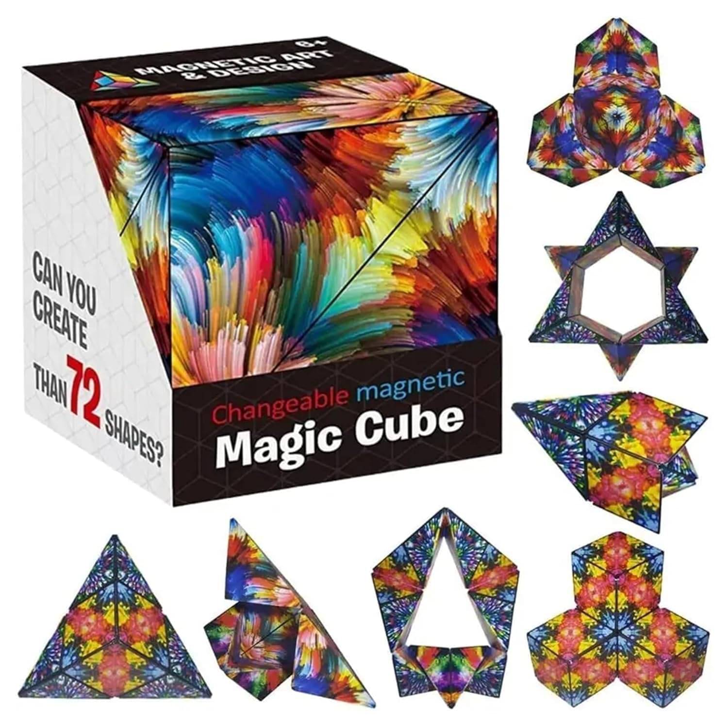     			magnetic magic puzzle cube, fidget cube puzzle, shape shifting cube, transforming magic cube toy, magnetic fidget toy, stress relief cube, 3D puzzle cube, brain teaser toy, kids learning toy, creative puzzle cube, magnetic cube toy for kids and adults