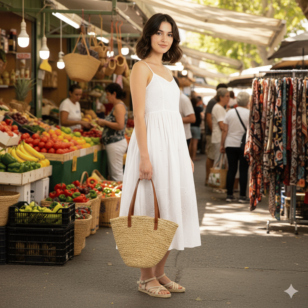     			ALOUVE Tote Bag Jute Set of 1 ( Beige )