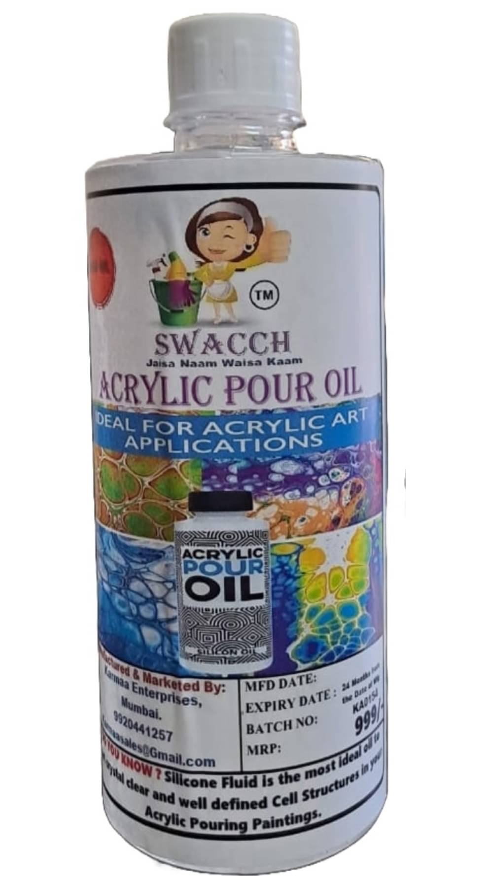     			Acrylic Pour Oil Artwork I Modern Acrylic Pour Painting I Acrylic Pour Oil Canvas I Acrylic Pour Oil Creation I Acrylic Pour Oil (500ml)