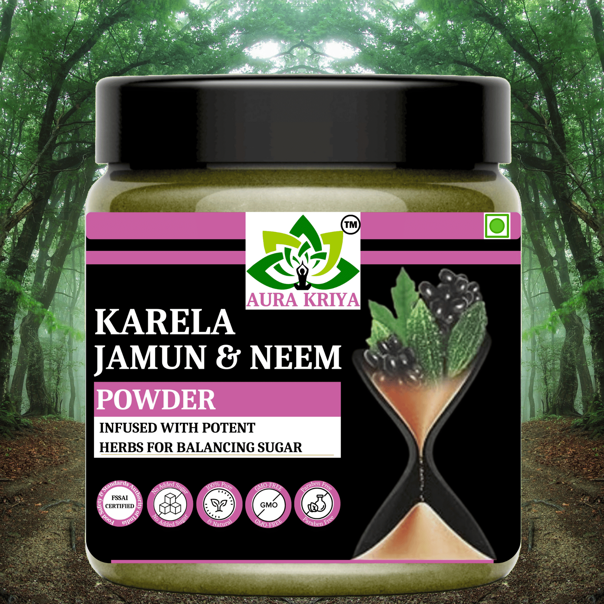     			Aura Kriya Karela Jamun Neem Powder 100 gm Pack Of 1