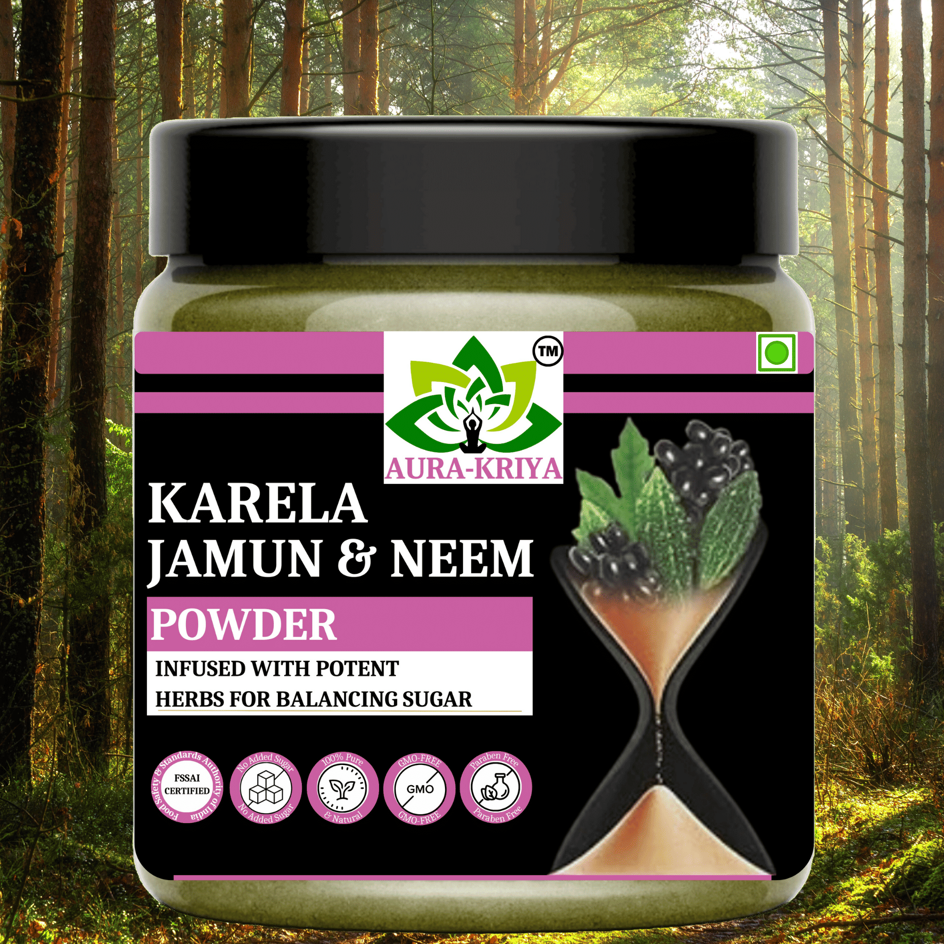     			Aura Kriya Neem Karela Jamun Powder 100 gm Pack Of 1