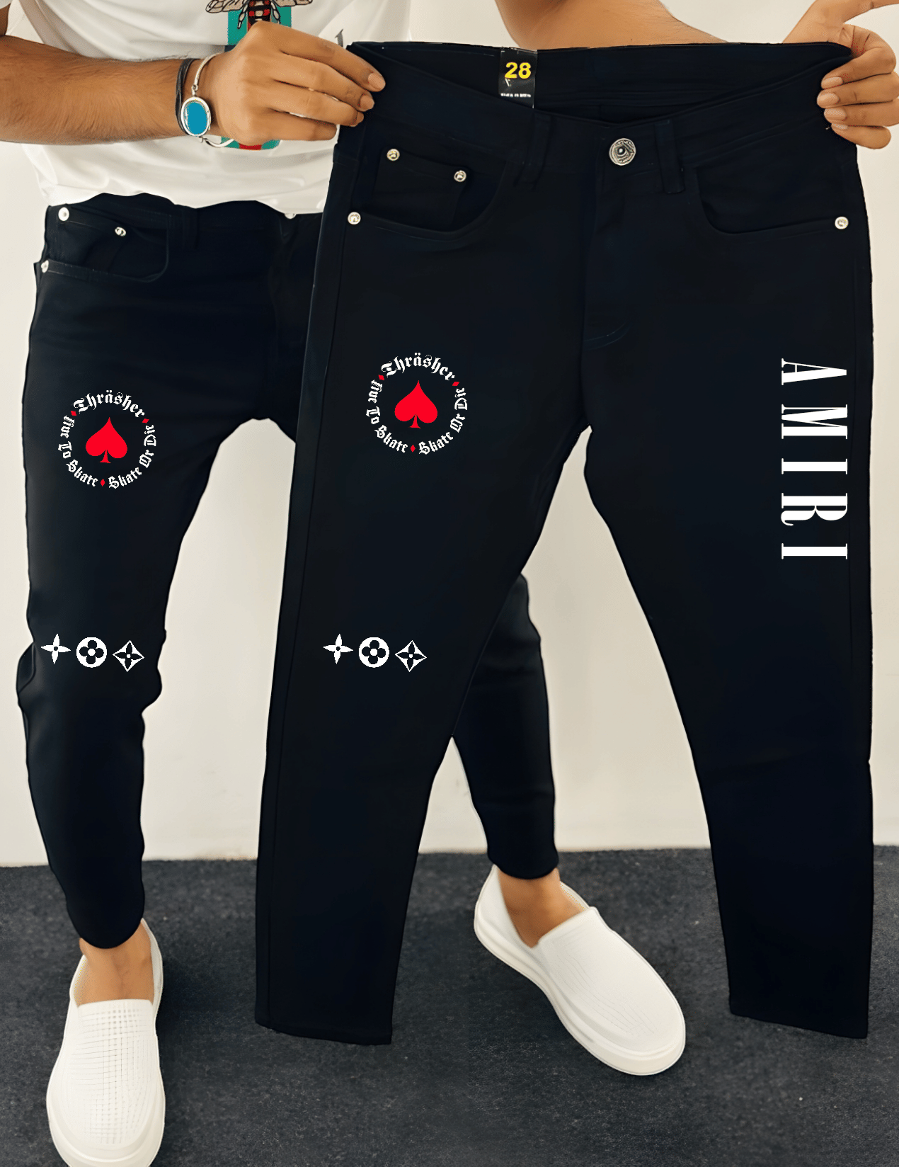 B. A. FASHION Slim Fit Clean Look Men's Jeans - Black ( Pack of 1 )     			B. A. FASHION Slim Fit Clean Look Men's Jeans - Black ( Pack of 1 )