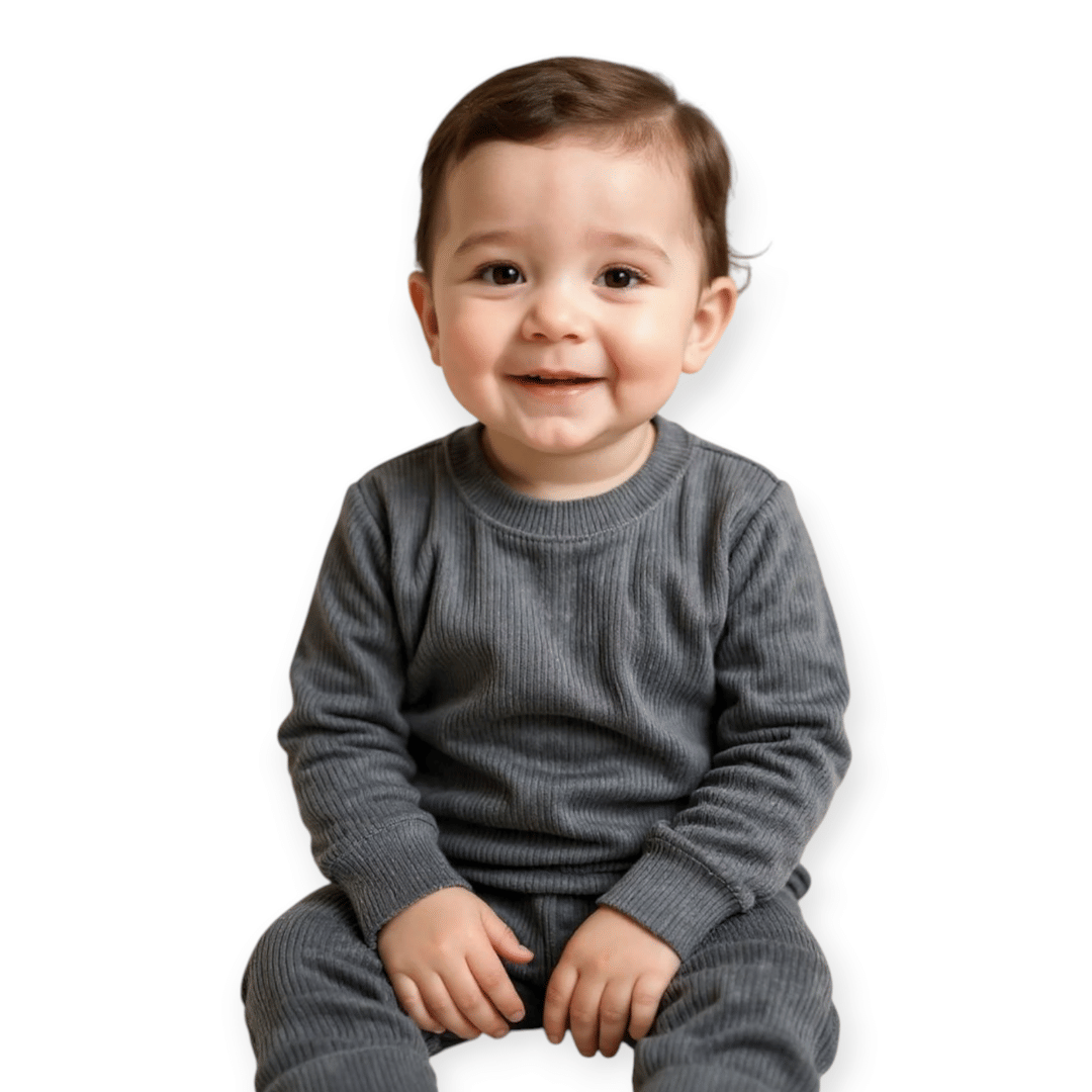     			B.S sports wear Pack of 1 Unisex for Baby Woollen Thermal Sets ( Grey )