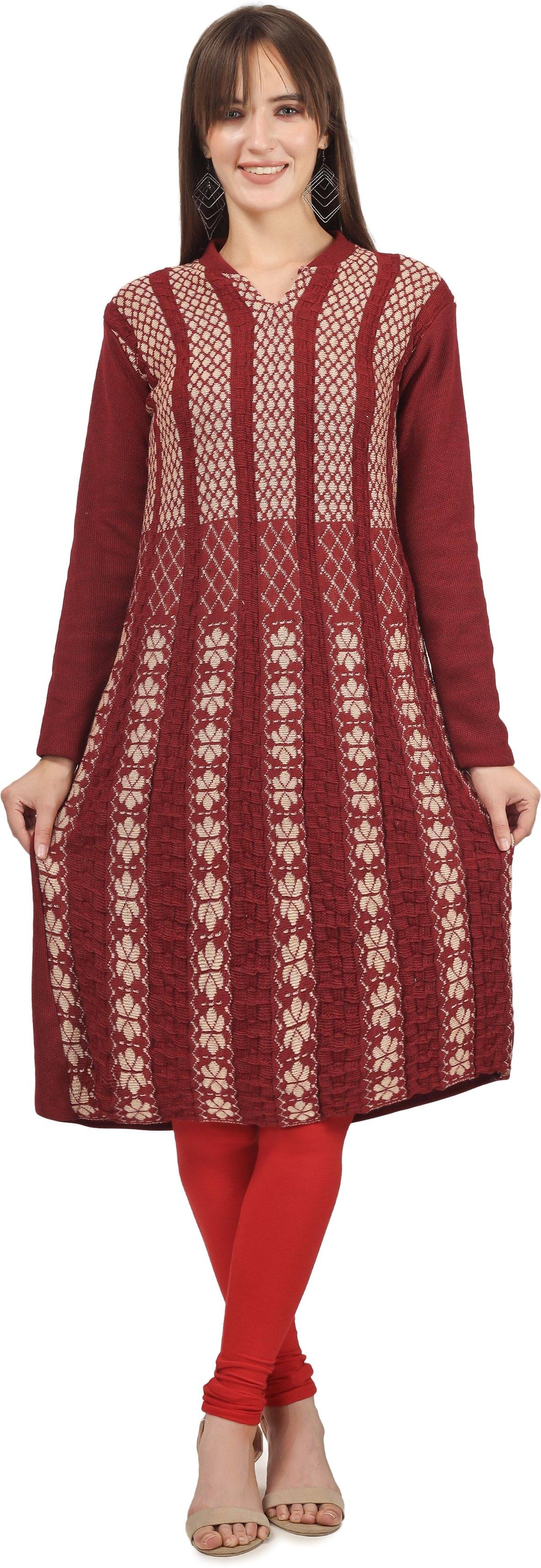 BLUSHH COLLECTION Women Woollen Printed A-line Kurti ( Multicolor ) BLUSHH COLLECTION Women Woollen Printed A-line Kurti ( Multicolor )