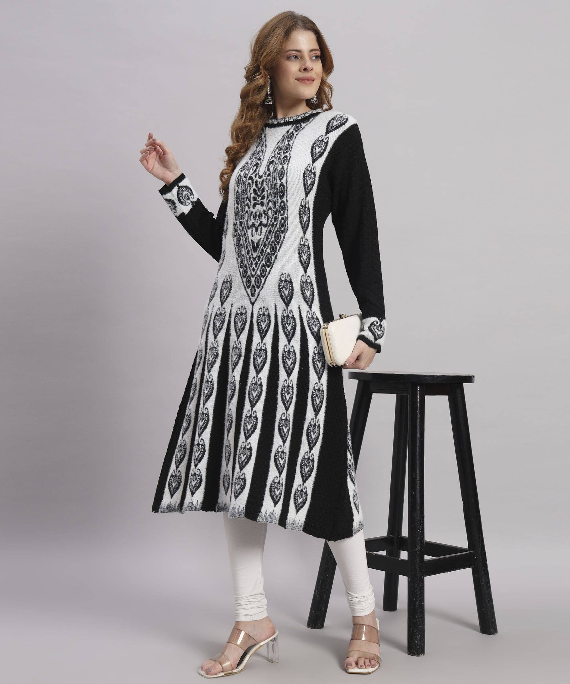 BLUSHH COLLECTION Women Woollen Printed A-line Kurti ( Multicolor ) BLUSHH COLLECTION Women Woollen Printed A-line Kurti ( Multicolor )