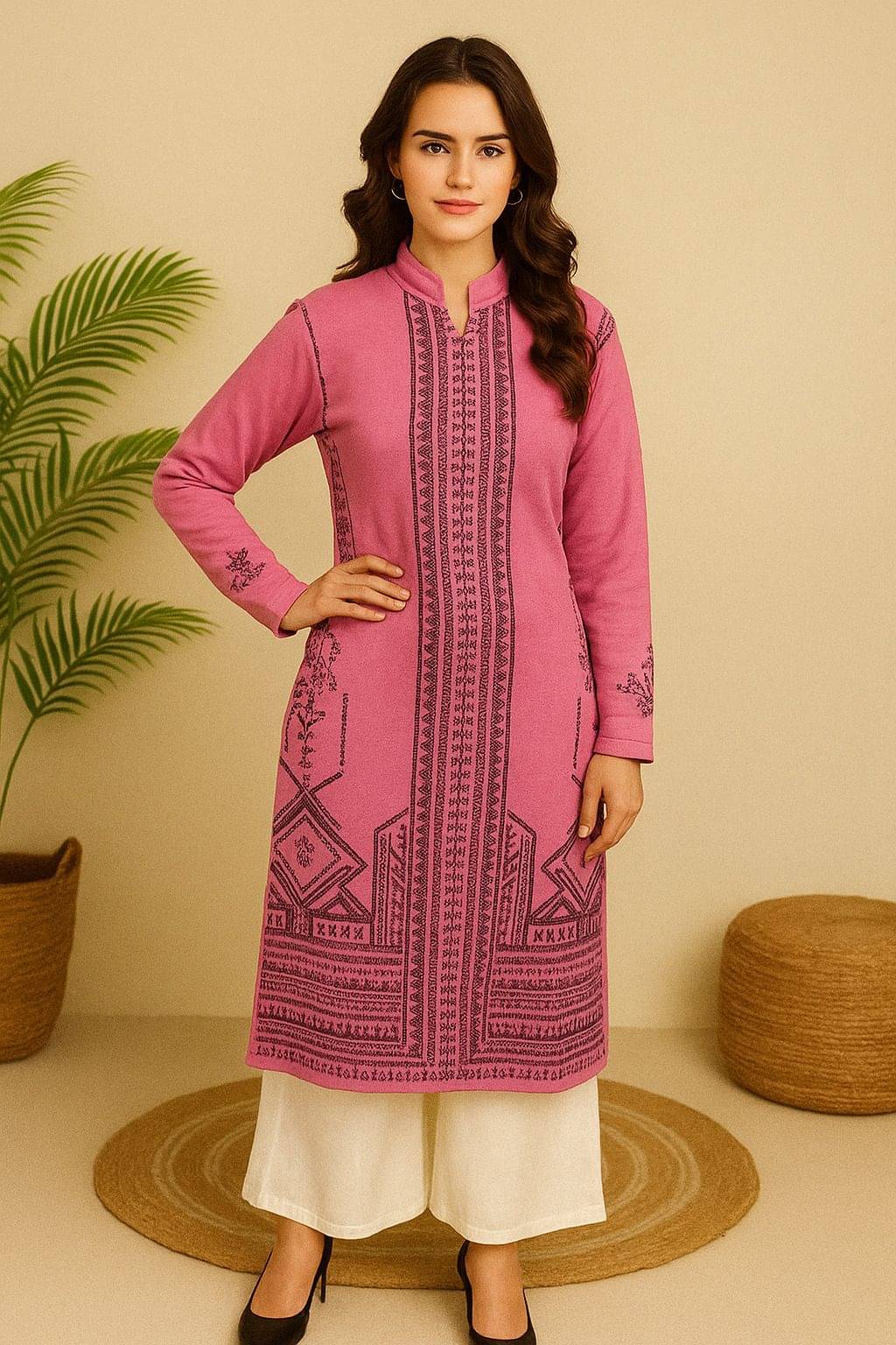     			BLUSHH COLLECTION Women Woollen Printed Straight Kurti ( Multicolor3 )