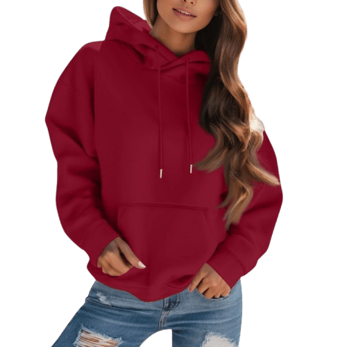 FactoryCart Women Cotton Blend Hooded Sweatshirt For Heavy Winters ( Maroon ) FactoryCart Women Cotton Blend Hooded Sweatshirt For Heavy Winters ( Maroon )