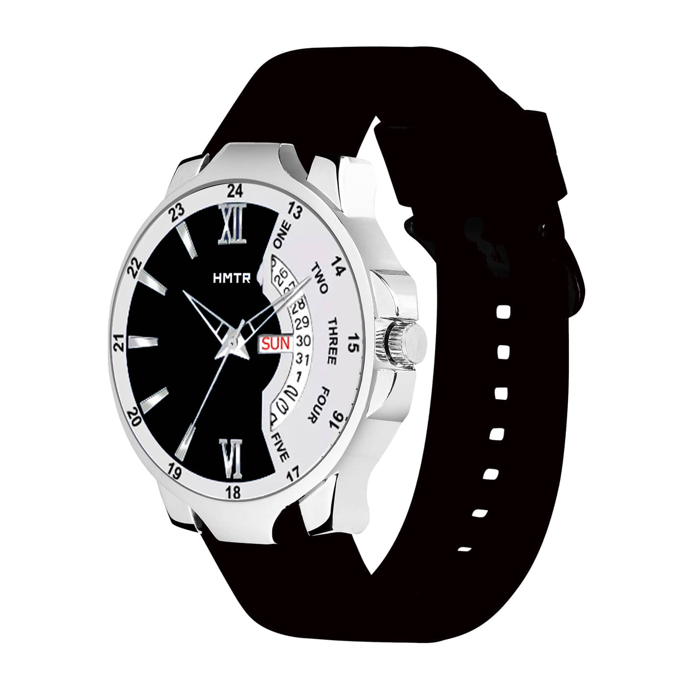 HMTr Black Silicon Analog Men's Watch