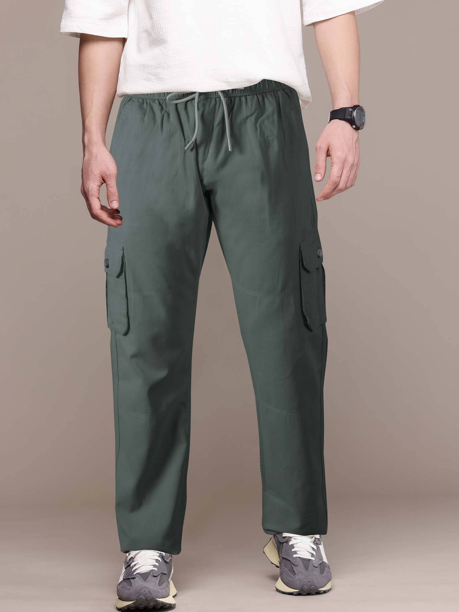     			JB JUST BLACK Relax Men's Cargos - Dark Grey ( Pack of 1 )