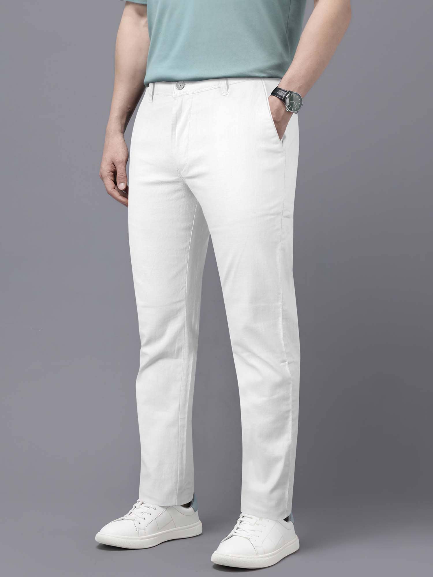 JB JUST BLACK Relax Men's Trouser - White ( Pack of 1 ) - Trousers | Buy online on ZillyBuy