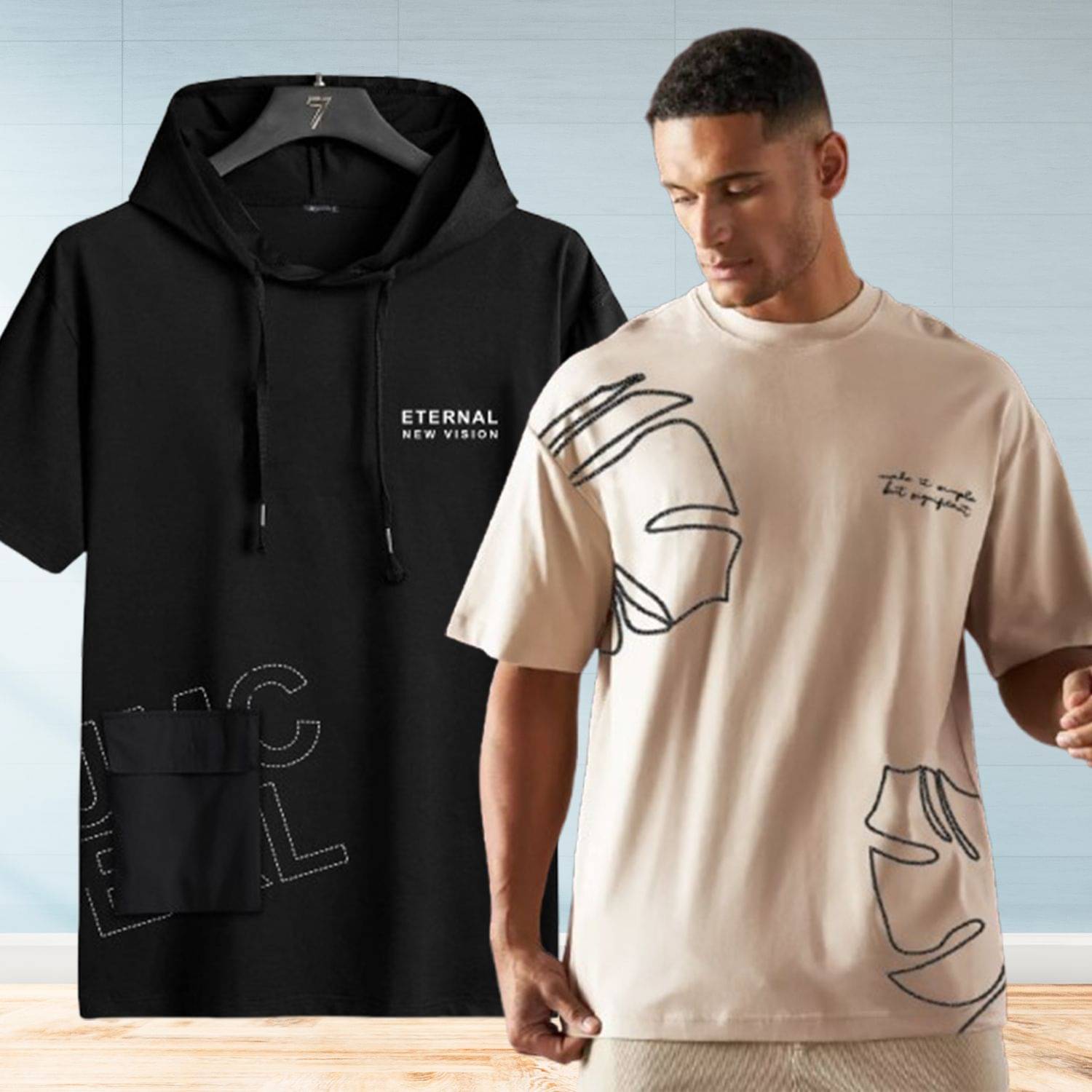 JUMP CUTS Cotton Blend Hooded Men's Sweatshirt - Multicolor ( Pack of 1 )     			JUMP CUTS Cotton Blend Hooded Men's Sweatshirt - Multicolor ( Pack of 1 )