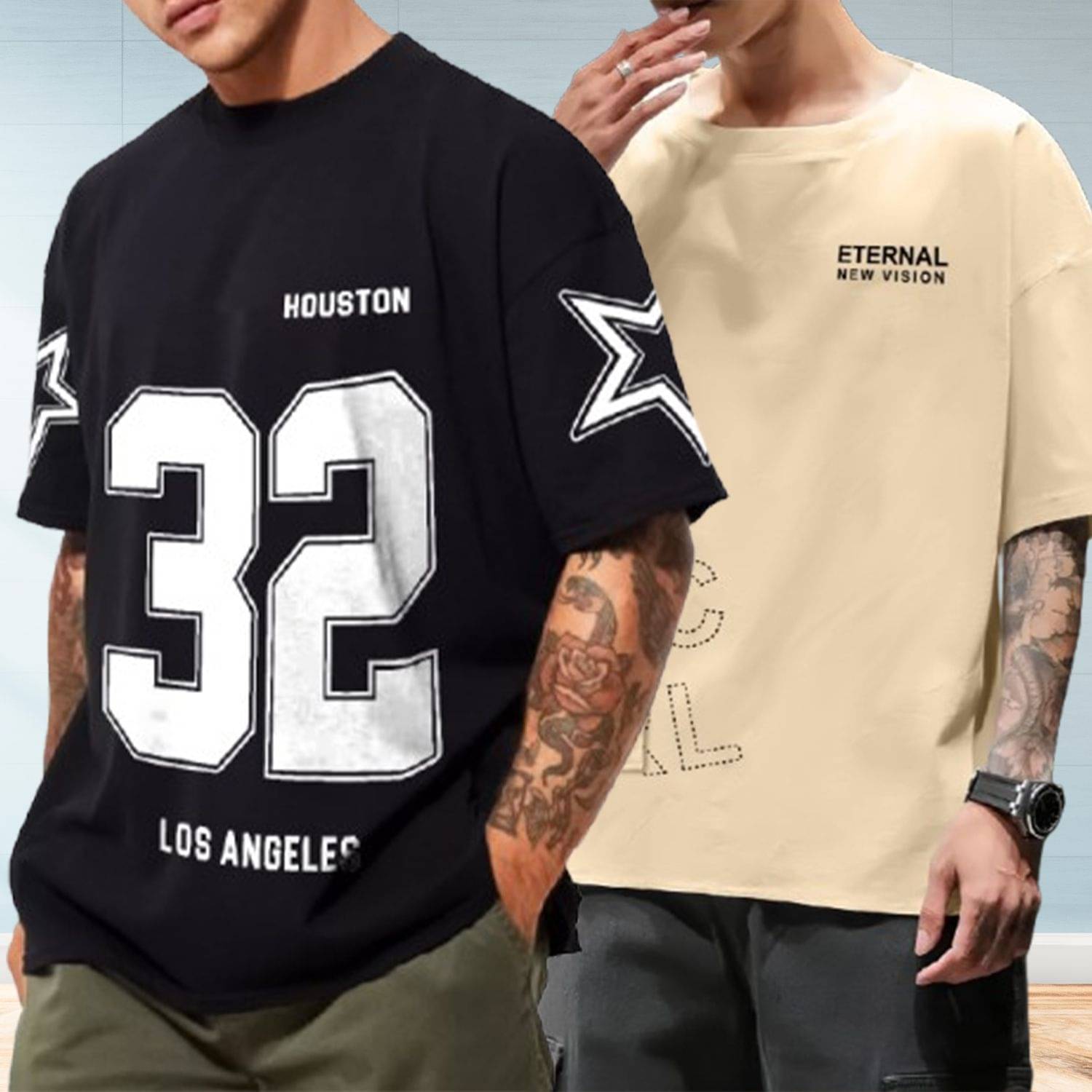     			JUMP CUTS Men Cotton Blend Regular Fit Printed T-Shirt ( Black )