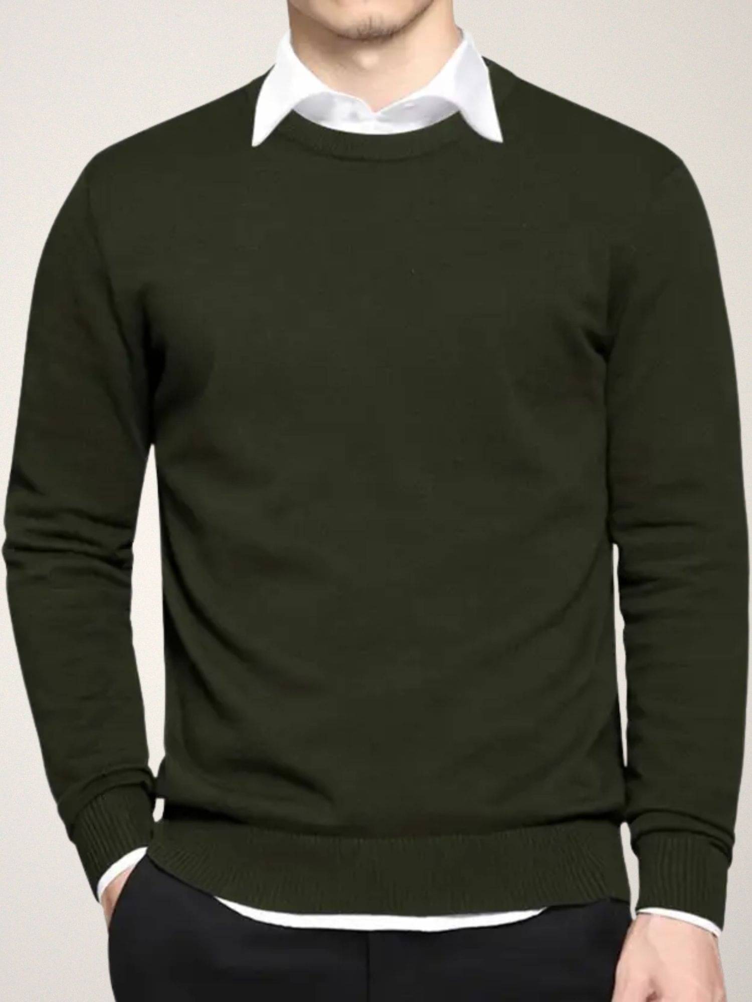     			JUMP CUTS Men Cotton Blend Slim Fit Self Design Polo T Shirt ( Dark Green )