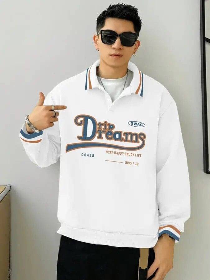 JUMP CUTS Men Cotton Blend Regular Fit Printed Polo T Shirt ( White )     			JUMP CUTS Men Cotton Blend Regular Fit Printed Polo T Shirt ( White )