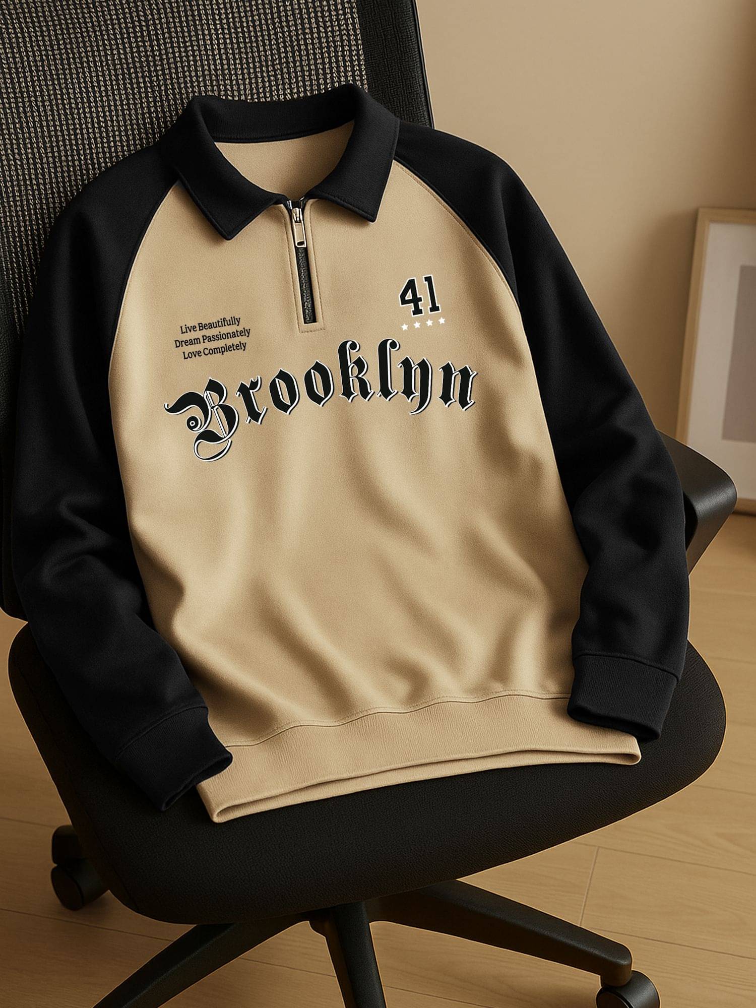 JUMP CUTS Men Cotton Blend Regular Fit Printed Polo T Shirt ( Beige ) JUMP CUTS Men Cotton Blend Regular Fit Printed Polo T Shirt ( Beige )