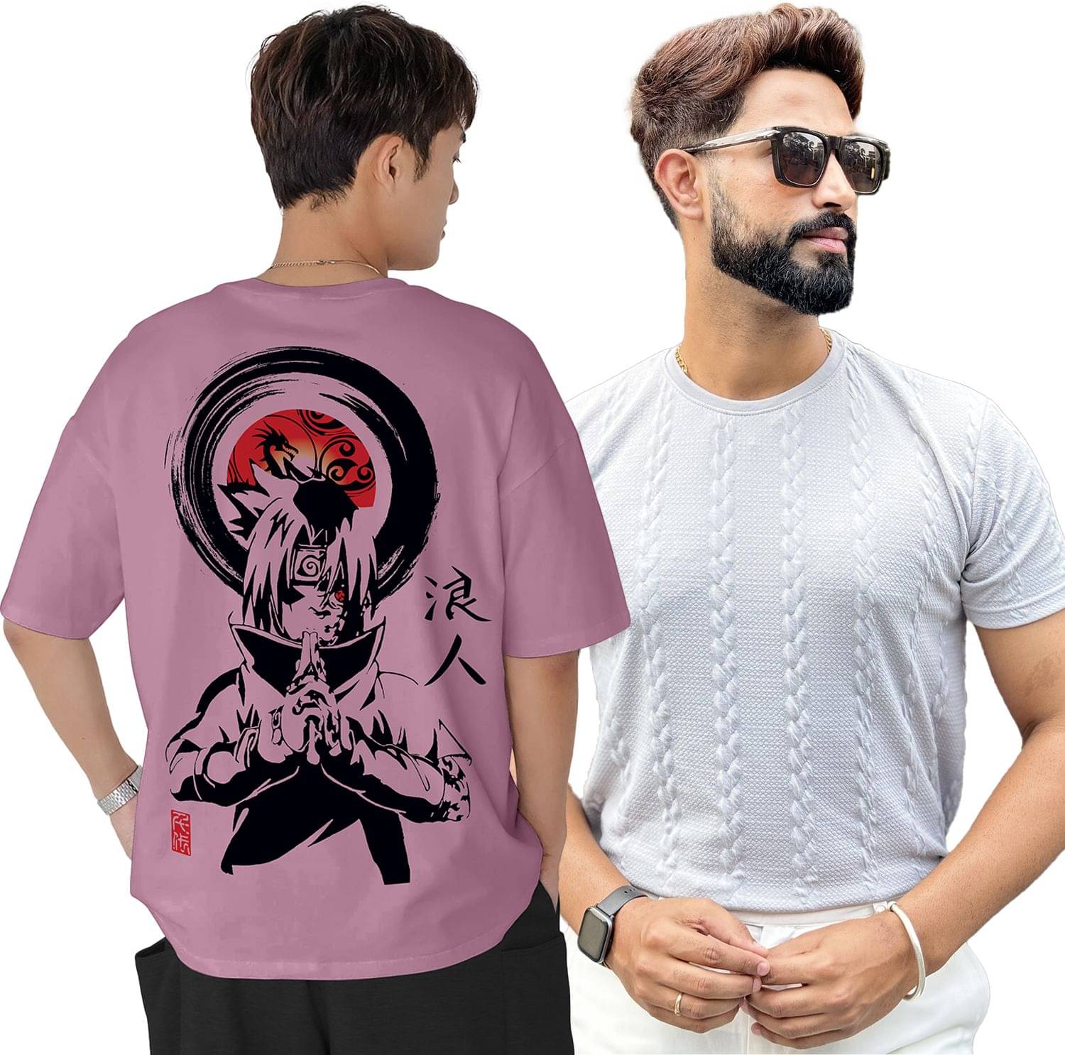     			JUMP CUTS Men Cotton Blend Regular Fit Printed T-Shirt ( White )