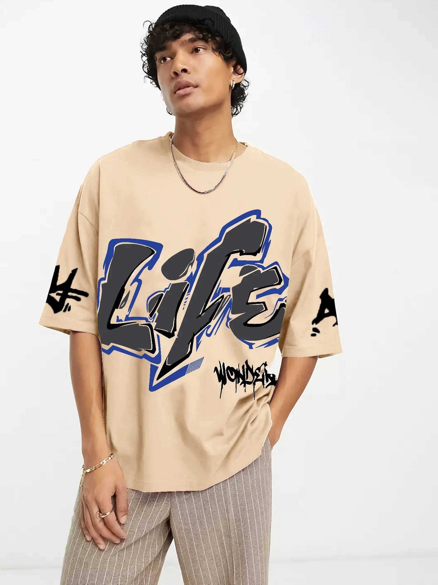 JUMP CUTS Men Cotton Blend Regular Fit Printed T-Shirt ( White ) JUMP CUTS Men Cotton Blend Regular Fit Printed T-Shirt ( White )