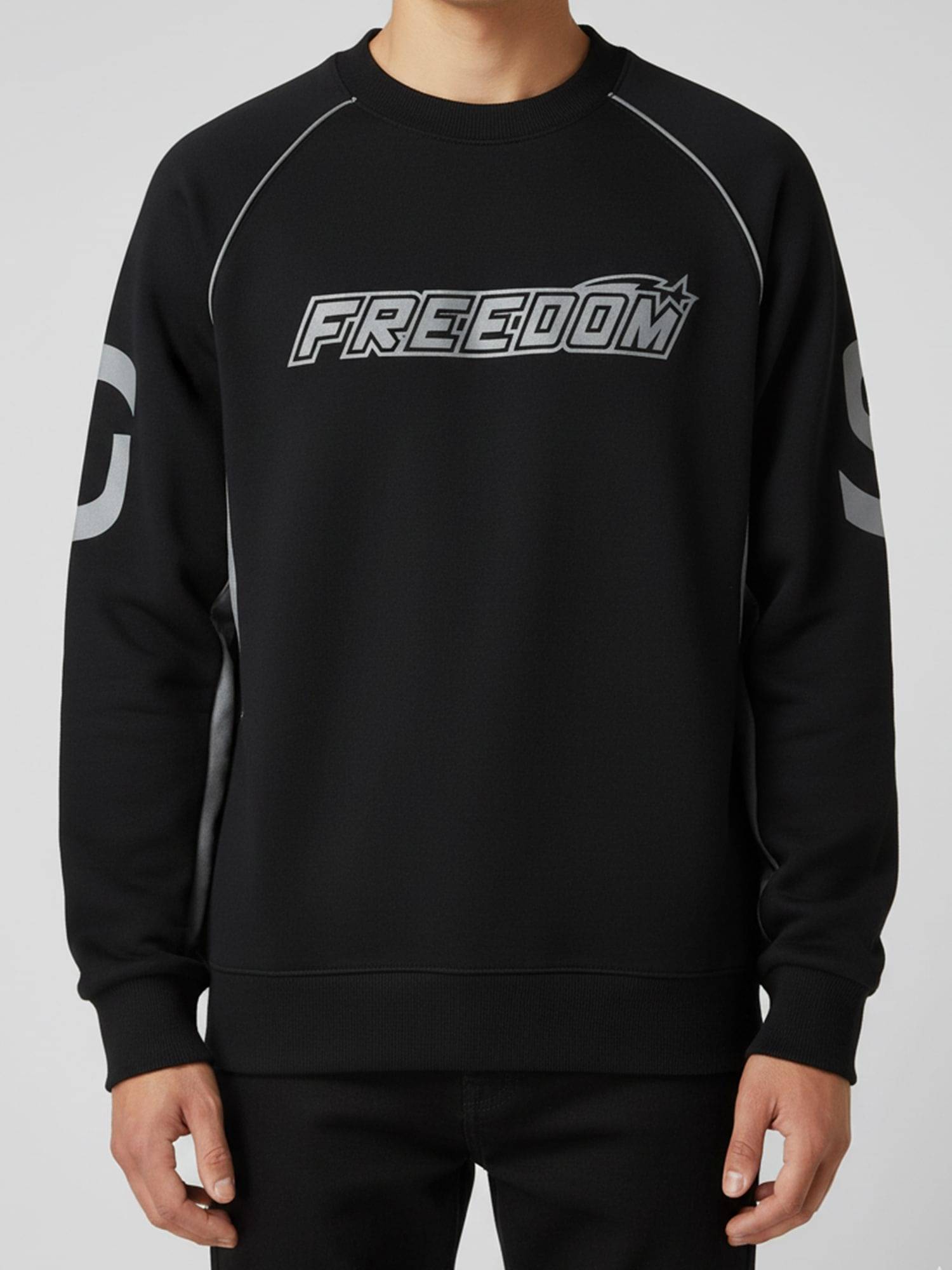     			JUMP CUTS Men Cotton Blend Regular Fit Printed T-Shirt ( Black )