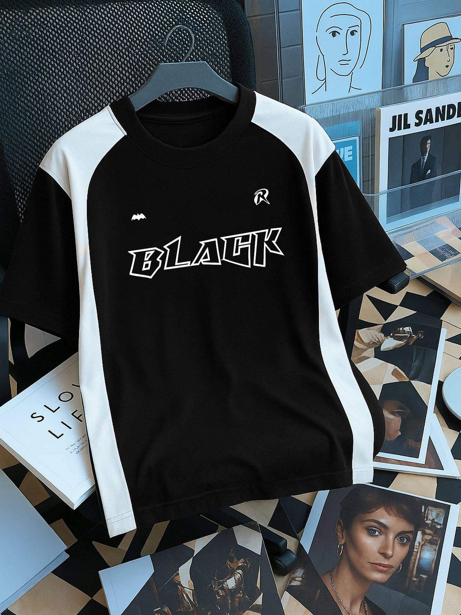 JUMP CUTS Men Cotton Blend Regular Fit Printed T-Shirt ( Black ) JUMP CUTS Men Cotton Blend Regular Fit Printed T-Shirt ( Black )