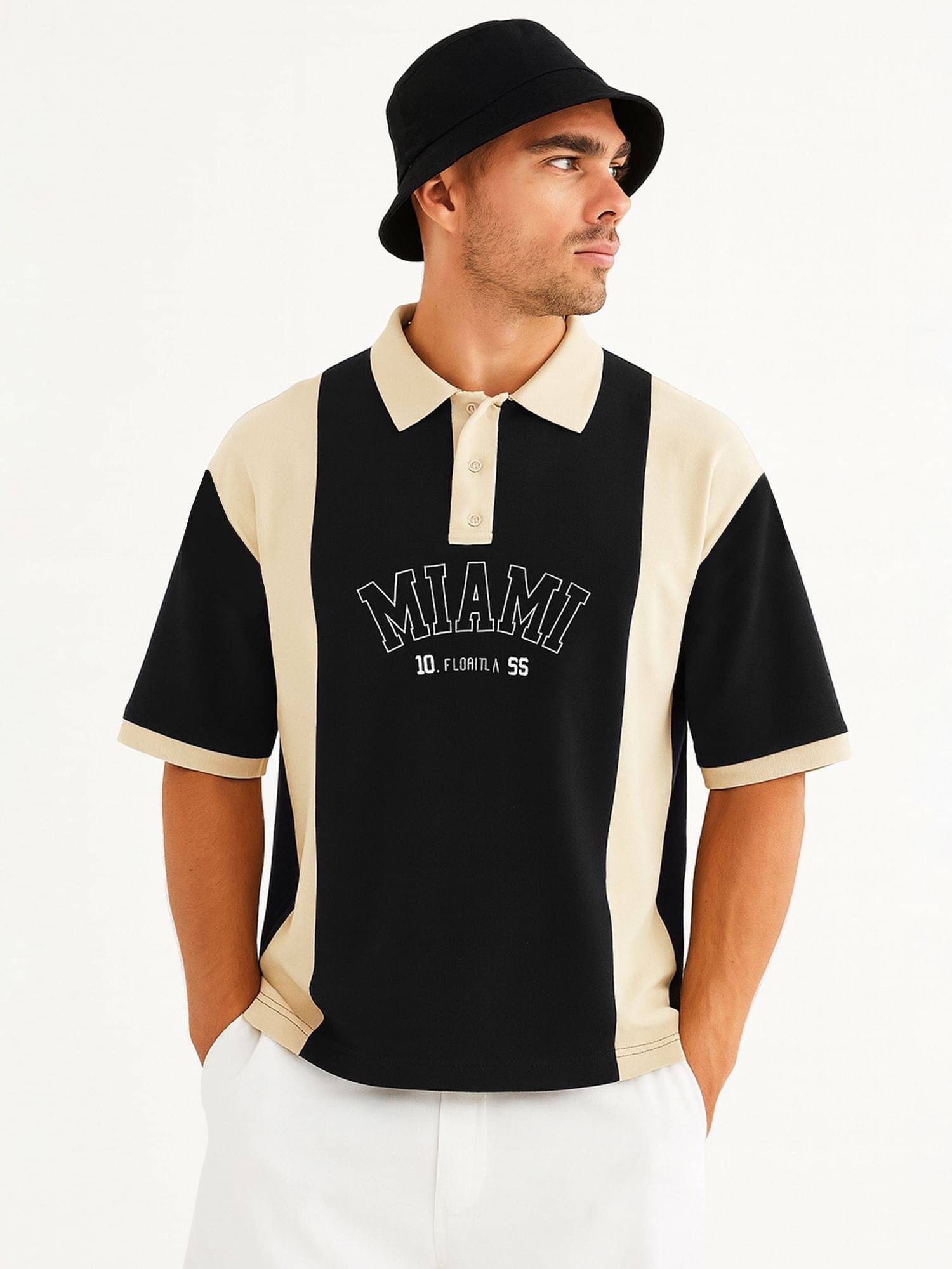 JUMP CUTS Men Cotton Blend Regular Fit Printed Polo T Shirt ( Black )     			JUMP CUTS Men Cotton Blend Regular Fit Printed Polo T Shirt ( Black )