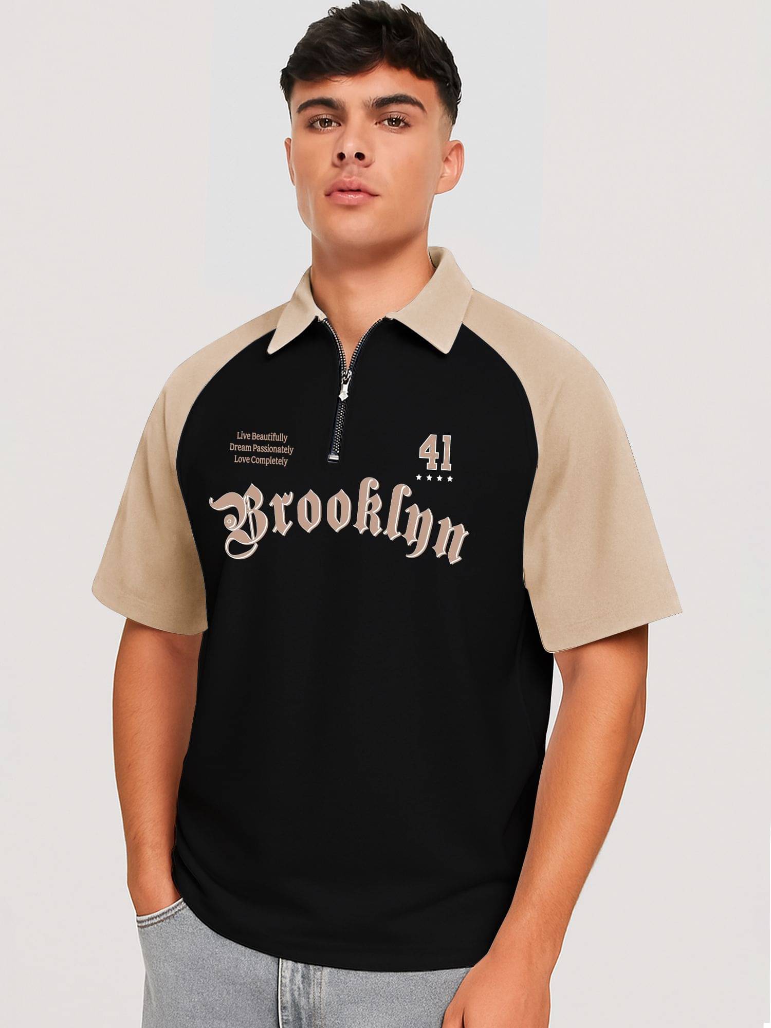 JUMP CUTS Men Cotton Blend Regular Fit Printed Polo T Shirt ( Black ) JUMP CUTS Men Cotton Blend Regular Fit Printed Polo T Shirt ( Black )