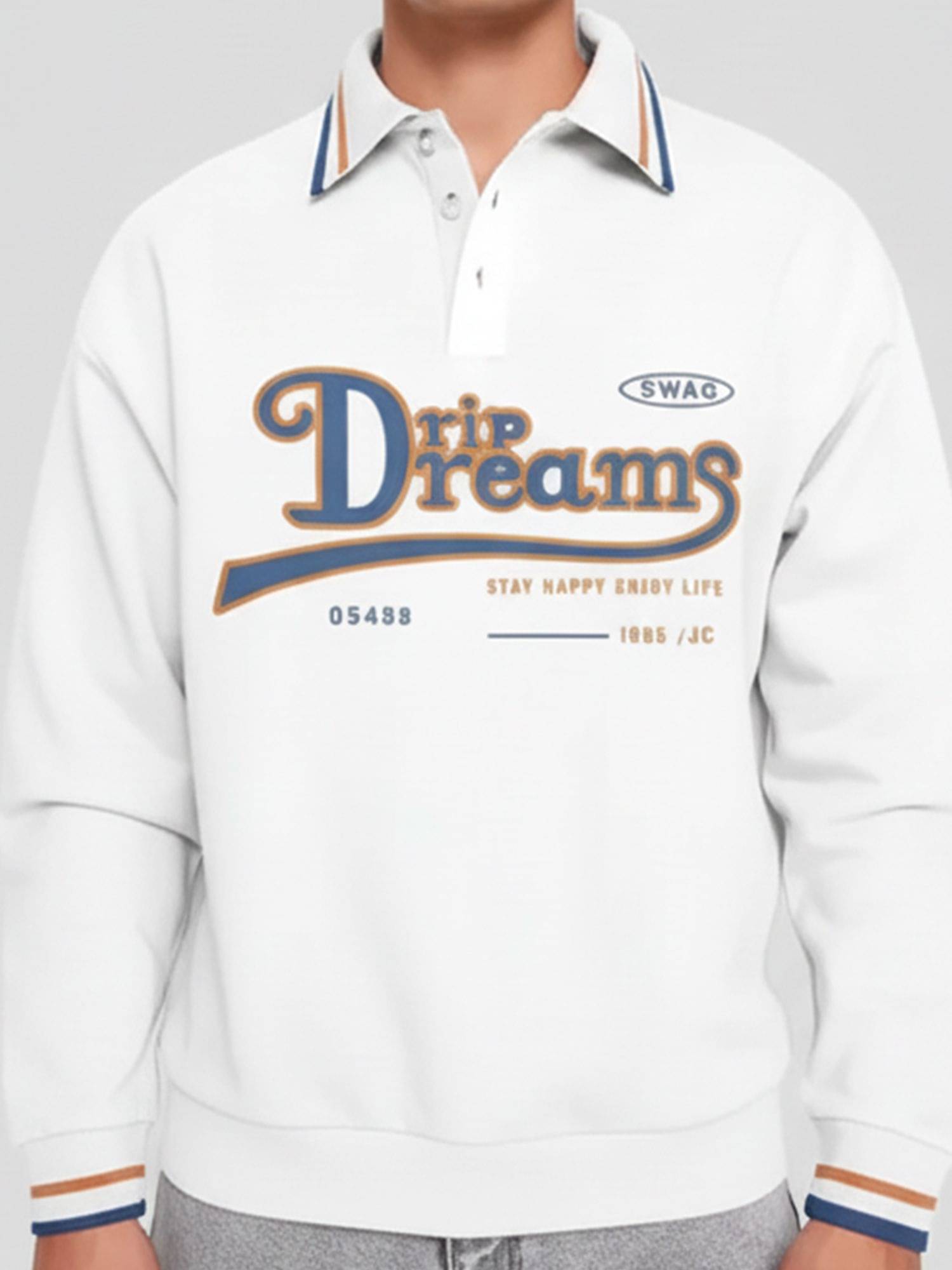 JUMP CUTS Men Cotton Blend Regular Fit Printed Polo T Shirt ( White ) JUMP CUTS Men Cotton Blend Regular Fit Printed Polo T Shirt ( White )