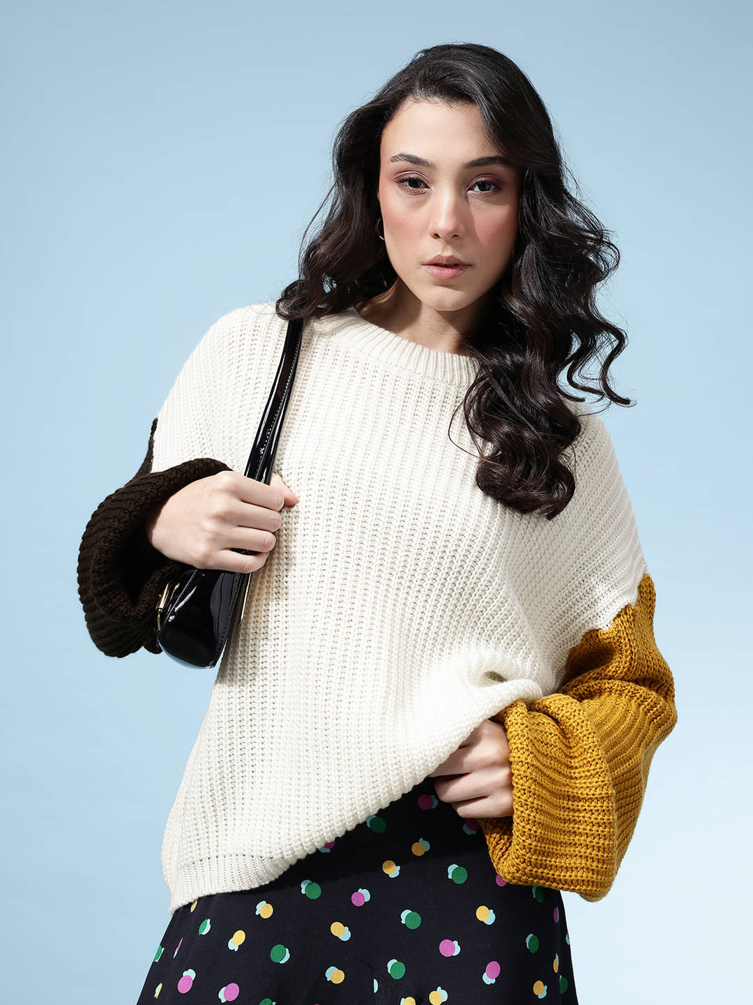 KASMA Women Acrylic Round Neck Pullover ( White )     			KASMA Women Acrylic Round Neck Pullover ( White )