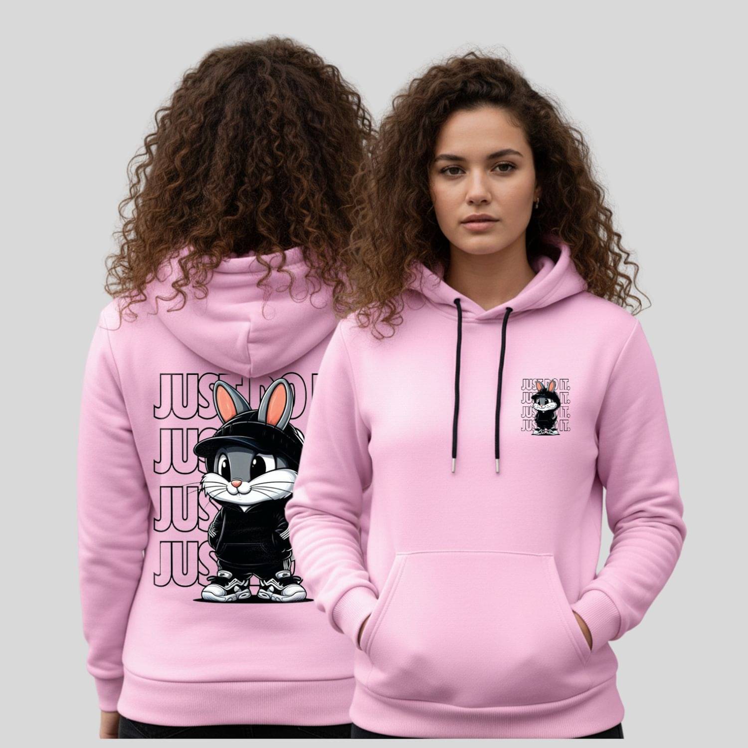 Kanhuzzz Women Fleece Hooded Sweatshirt For Heavy Winters ( Pink )     			Kanhuzzz Women Fleece Hooded Sweatshirt For Heavy Winters ( Pink )