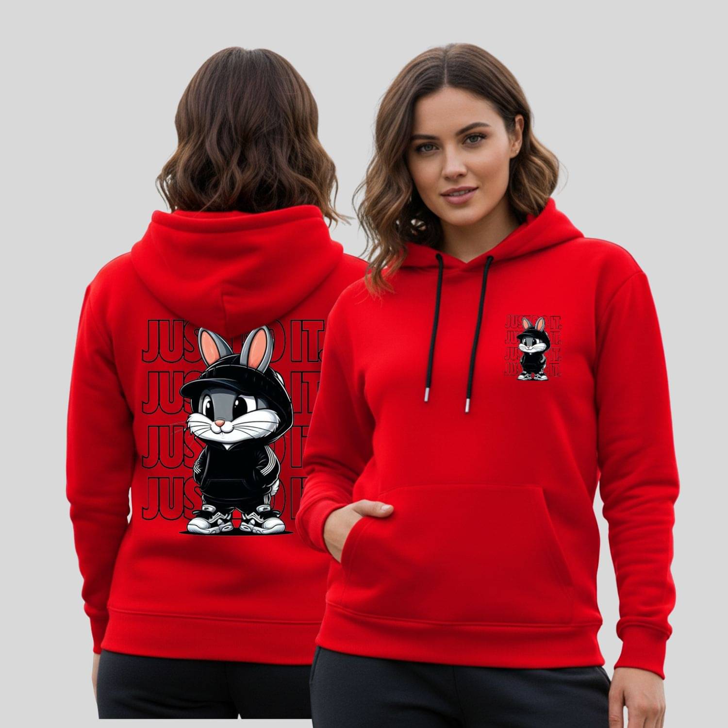 Kanhuzzz Women Fleece Hooded Sweatshirt For Heavy Winters ( Red )     			Kanhuzzz Women Fleece Hooded Sweatshirt For Heavy Winters ( Red )