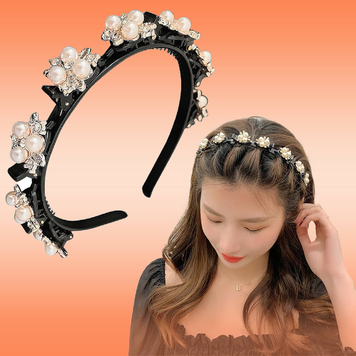 LYKAA Black Hair Band ( Pack of 1 ) - Jewellery Sets | Buy online on ZillyBuy