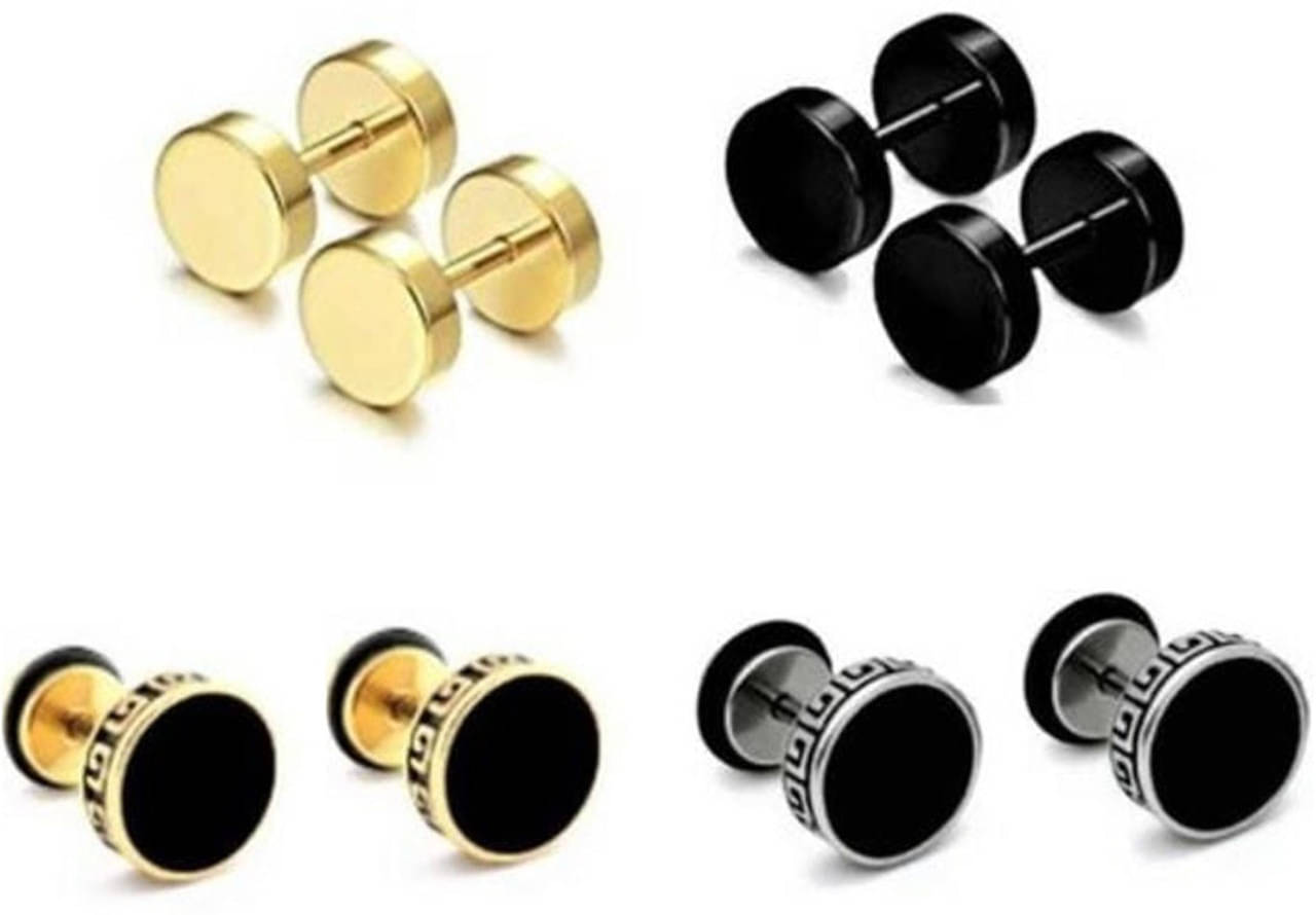     			Mehak Creation Black Hoops Earrings ( Pack of 1 )