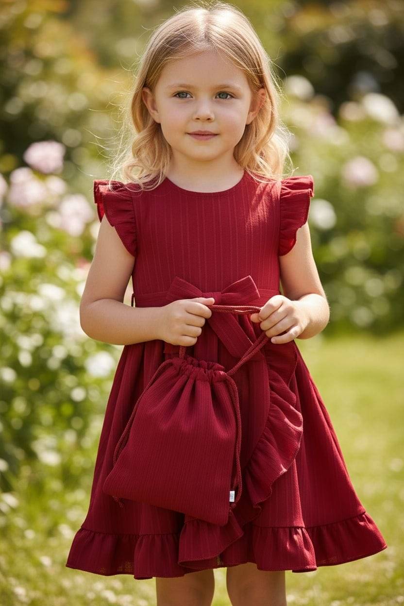     			Mullick the designer Cotton Blend Frock For Girls ( Pack of 1 , Red )