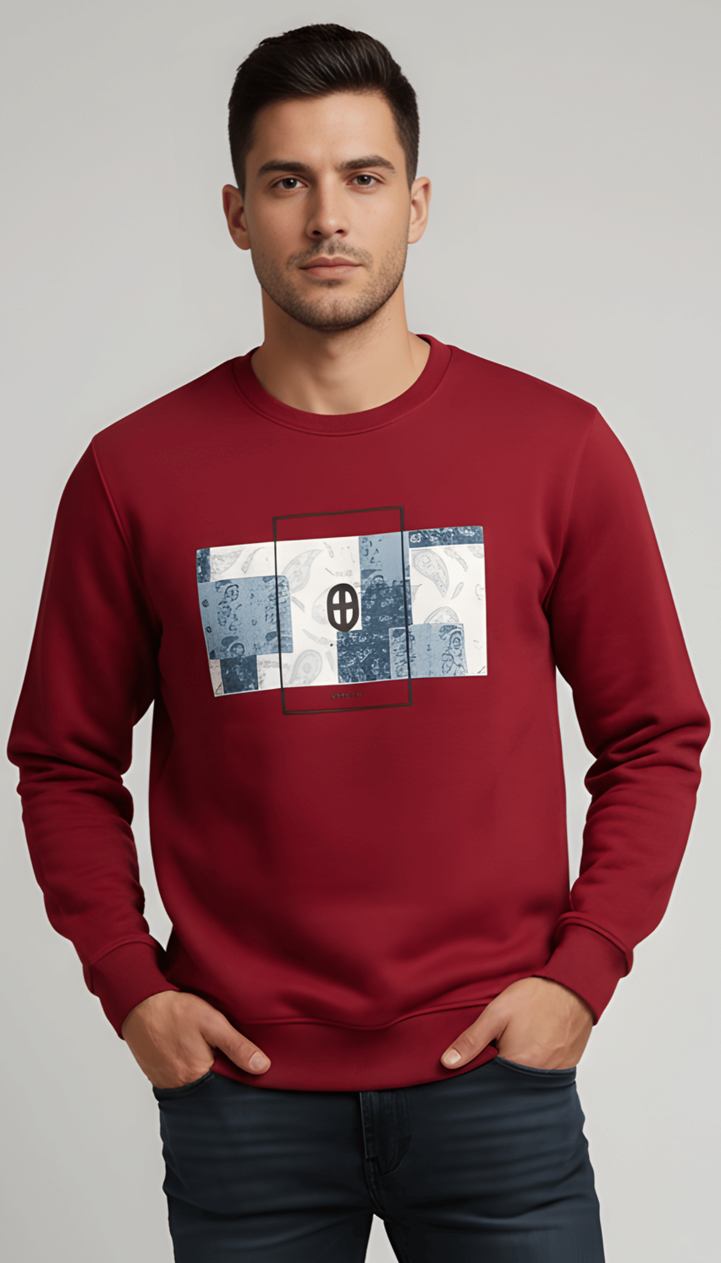     			ParcelYard Cotton Blend Round Neck Men's Sweatshirt - Maroon ( Pack of 1 )