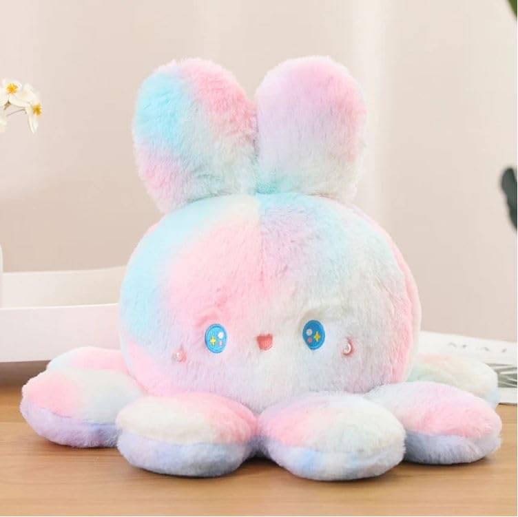     			Rainbow Octopus Bunny Plush Home Decoration - Cute Rabbit Octopus Stuffed Animal, Soft Pillow Gift for Table Sofa Bed Decoration