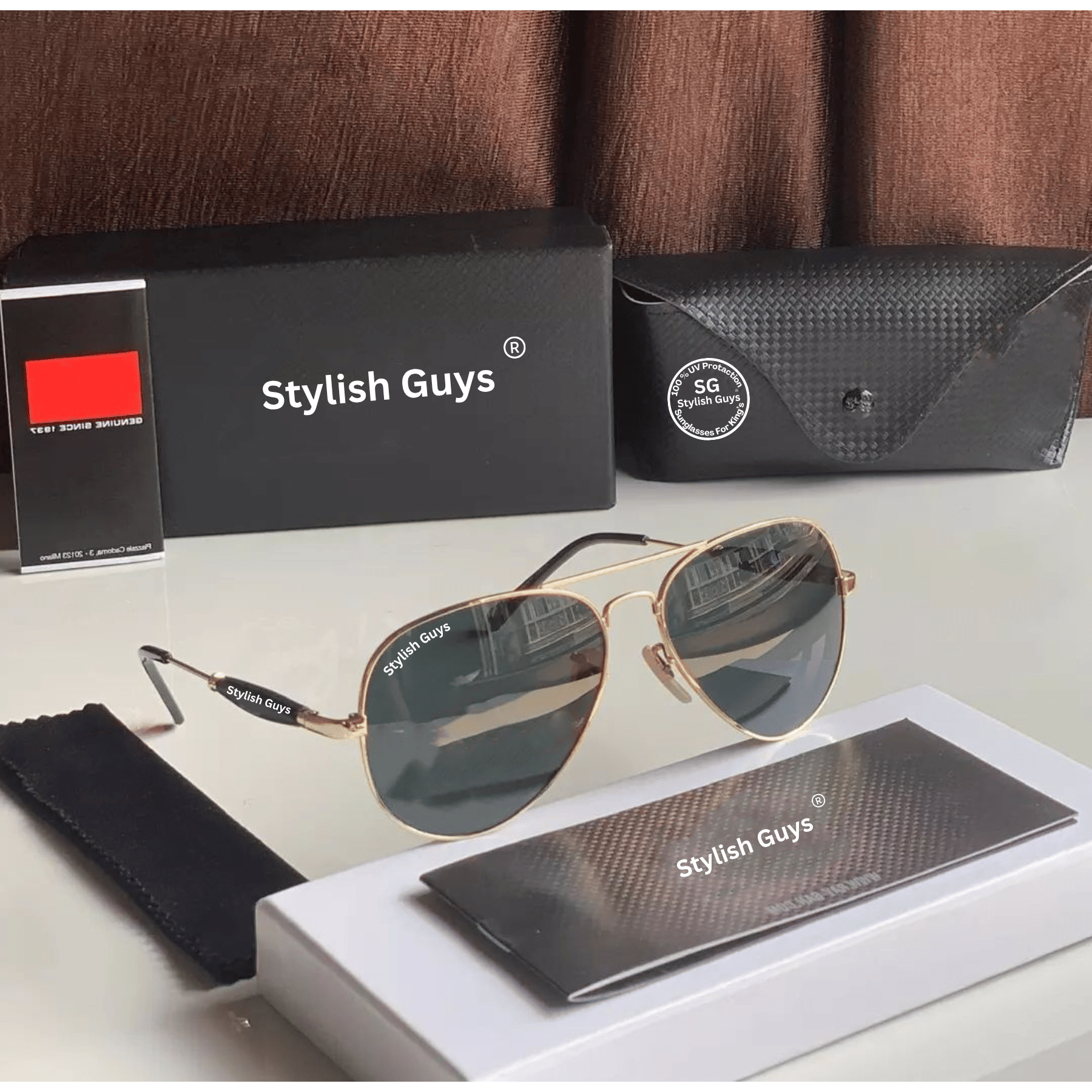 STYLE GURU Gold Oval Sunglasses ( Pack of 1 )     			STYLE GURU Gold Oval Sunglasses ( Pack of 1 )