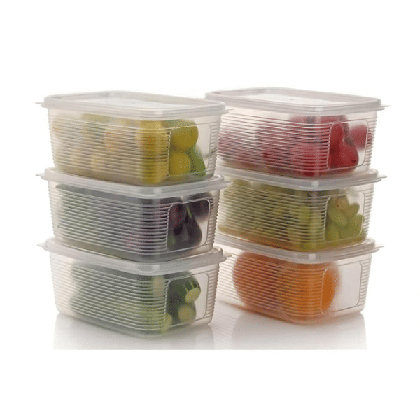 SWASTIK ENTERPRISE Container1800ml 6pcs Plastic Transparent Food Container ( Set of 6 )     			SWASTIK ENTERPRISE Container1800ml 6pcs Plastic Transparent Food Container ( Set of 6 )