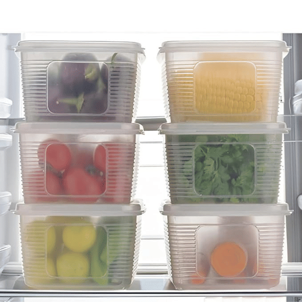 SWASTIK ENTERPRISE Container1800ml 6pcs Plastic Transparent Food Container ( Set of 6 ) SWASTIK ENTERPRISE Container1800ml 6pcs Plastic Transparent Food Container ( Set of 6 )