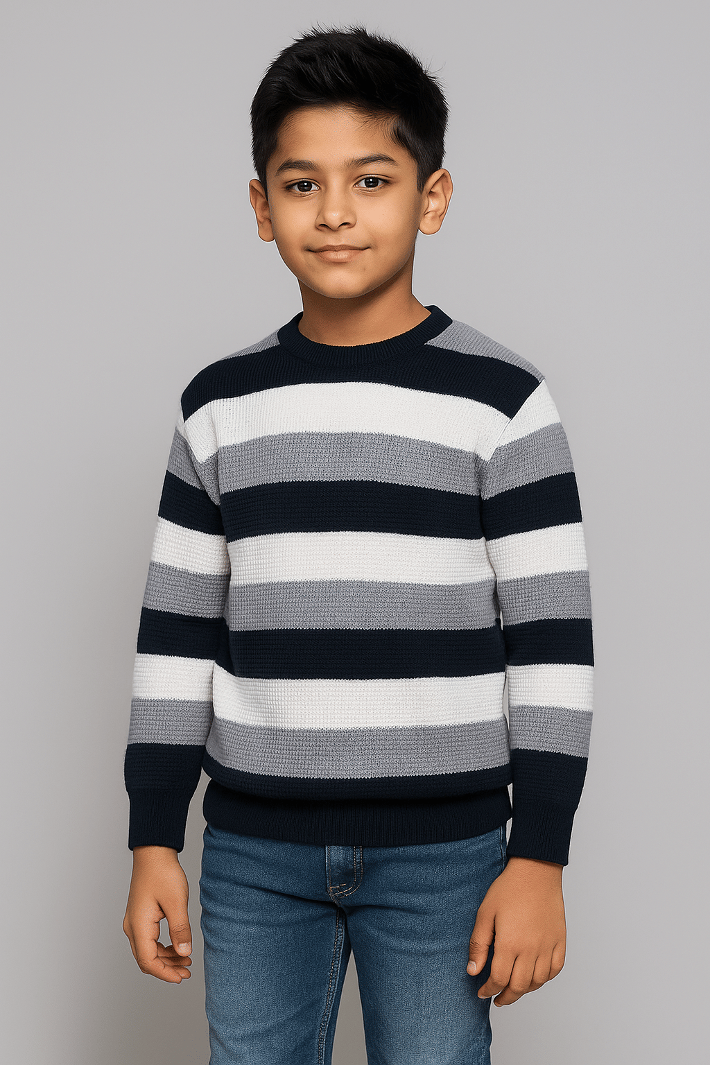    			Selcan Pack of 1 Boys Woollen Blend Sweater ( Grey )