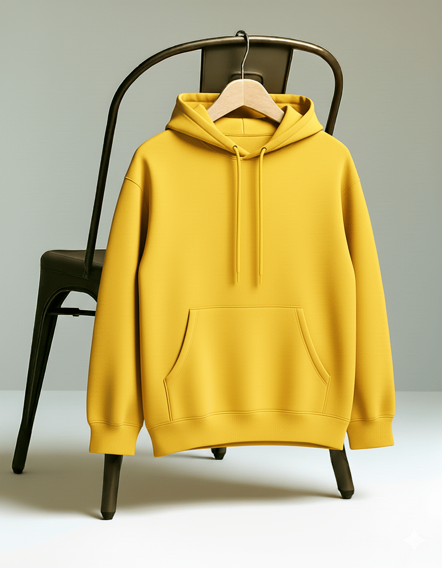     			Try This Cotton Blend Hooded Men's Sweatshirt - Yellow ( Pack of 1 )
