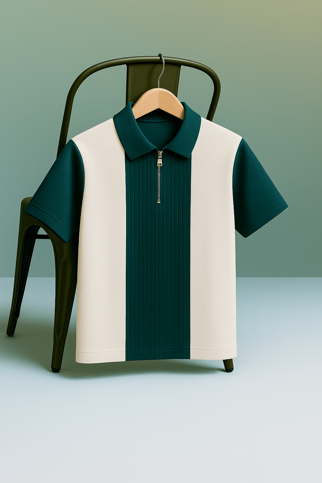     			Try This Men Cotton Blend Regular Fit Printed Polo T Shirt ( Green )