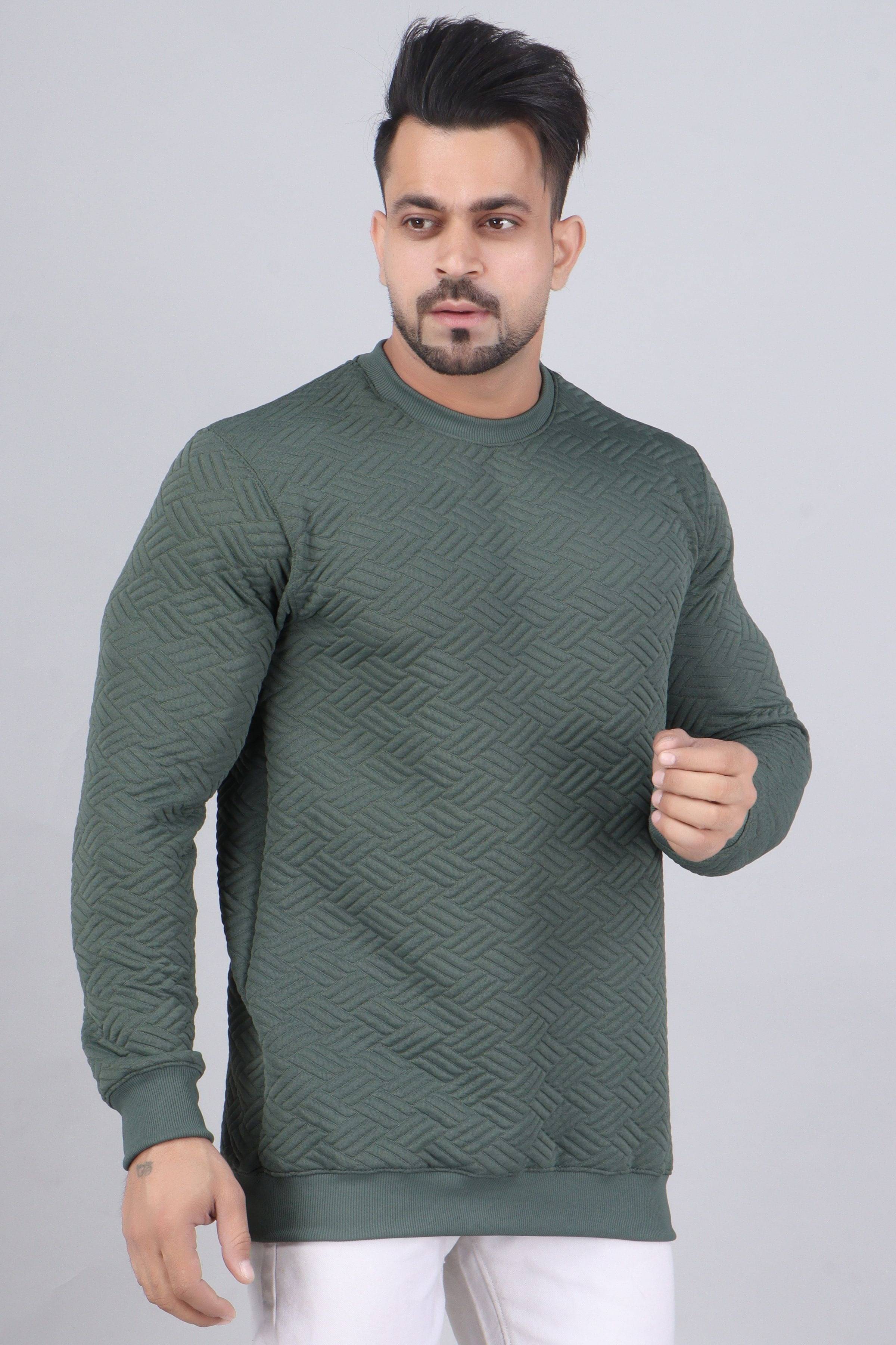 WILD ELEPHANT Polyester Round Neck Men's Sweatshirt - Green ( Pack of 1 ) WILD ELEPHANT Polyester Round Neck Men's Sweatshirt - Green ( Pack of 1 )