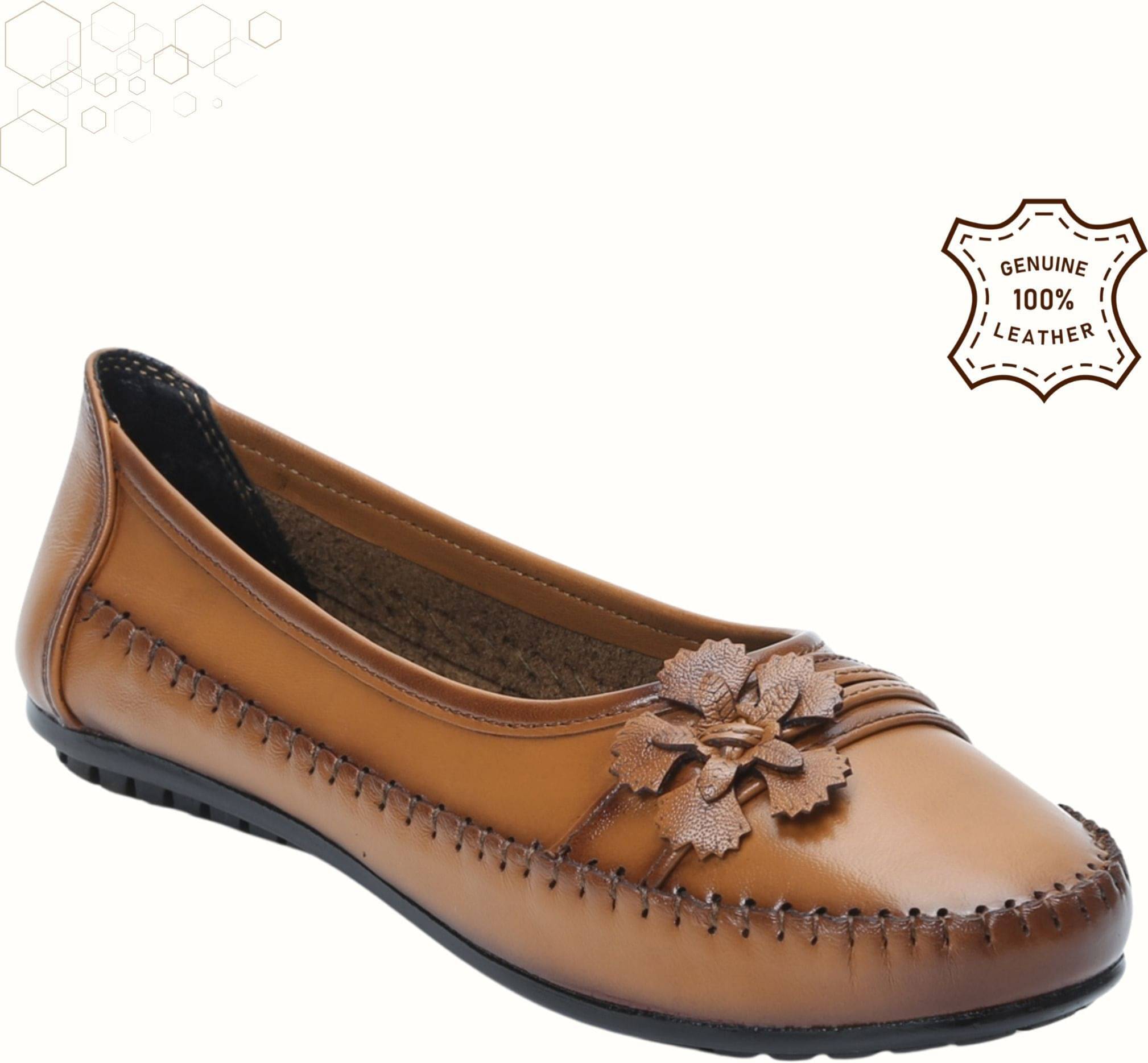     			Zoom Shoes Tan Women's Casual Ballerinas