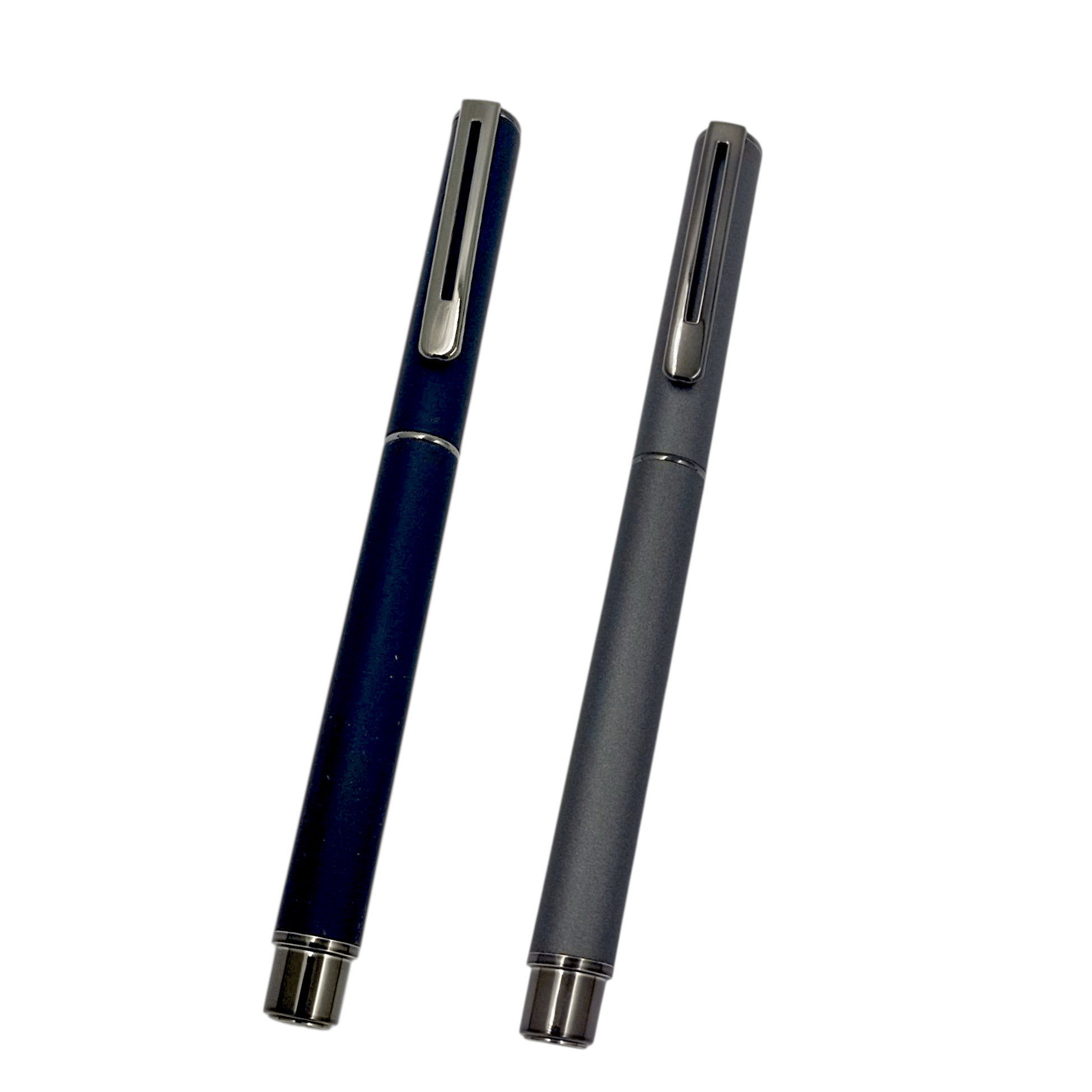     			auteur Grey & Black Velvet Finish Metal Roller Ball Pens Luxury Executive Pen Set for Professionals 0.5mm Fine Tip Refillable Premium Gift Pen for Corporate & Personal Use (Pack Of 2, Blue Ink)